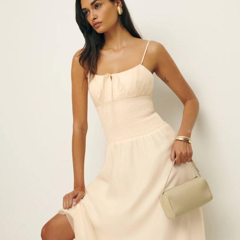 Reformation Laly Dress Ivory - Size 0